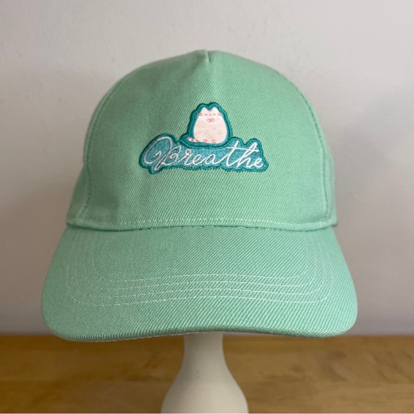 Pusheen Mint Green 'Breathe' Baseball Cap Hat - Picture 2 of 9